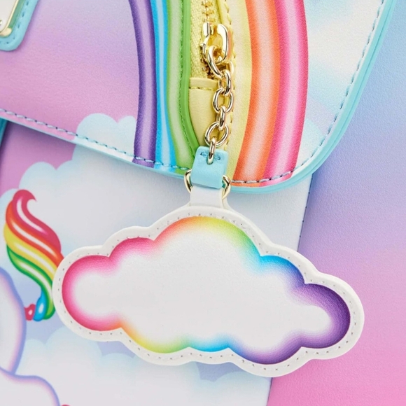 NWT Loungefly Lisa Frank Unicorn Reflection mini backpack Markie Mini - Picture 3 of 9